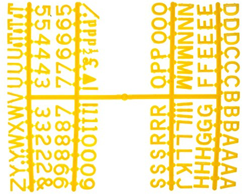 Beaumont 12mm Letter Set (660 Characters) Yellow - Plastic Letters for DIY Messages, Menu Bords, Kitchen Notes, Ideal for Cafes, Pubs, Restaurants | Create DIY messages on café, pub and restaurant menu boards with an easy-to-update system for daily kitchen notes.