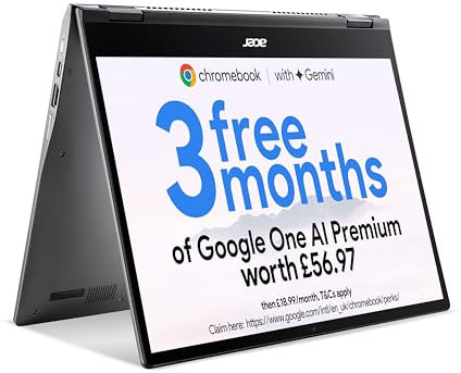 Acer Chromebook Spin 13 CP713-2W - (Intel Pentium Gold 6405U, 4GB RAM, 64GB eMMC, 13.5 inch QHD Touchscreen Display, Chrome OS, Iron) - Amazon Exclusive