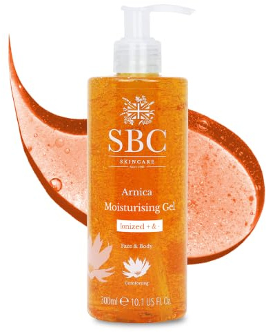 SBC Skincare Arnica Gel Moisturiser For Face & Body – Lightweight, Fast Absorbing Hydrating Gel With Arnica Montana & Glycerin For Muscle Relief & Post-Activity Care Across All Skin Types, 300 ml