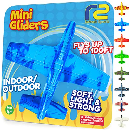 Airplane Toy Foam Airplanes for Kids - Best Summer Gift for Boys & Girls - Easy to Throw Airplanes - 3 4 5 6 7 8 Year Old Boy Birthday Gifts - Great Gifts for Ages 3 4 5 6 7 8 9+ Year Old Boys Toys