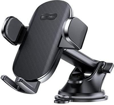 Soporte movil coche ventosa Soporte móvil para coche automóviles Soporte Teléfono Coche para Parabrisas/ salpicadero, 360° Rotación Extensible Compatible con iPhone, Huawei, Samsung y LG