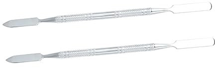 FRCOLOR Bâtonnet Mélangeur Pour Fond De Teint - Lot De 2 Bâtonnets Mélangeurs En Acier Inoxydable Pour Le Maquillage Parfaits Pour Mélanger Les Fards À Paupières