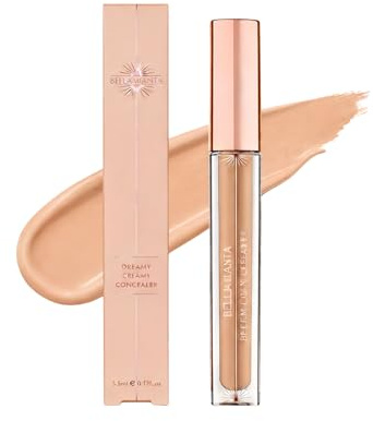 Bellamianta Dreamy Creamy Concealer - Long Lasting, Full Coverage with Natural Finish - Under Eye Concealer for Dark Circles & Blemishes - Hydrating Formula