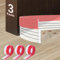 Fentar 3Pcs Door Draft Excluder Strip, 3-Layer Draught Excluder Tape, Self Adhesive Draft Excluder for Doors, Door Bottom Seal Strip, Flexible Front Door Sealing Strip for Soundproofing Wind Block