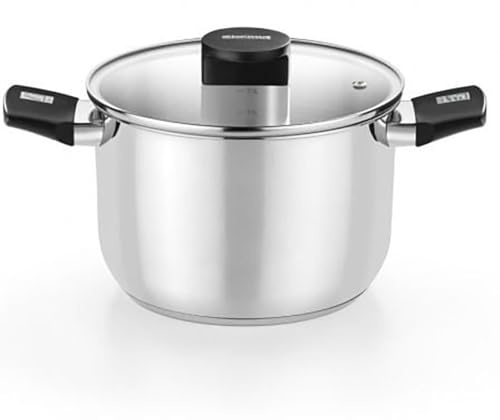 MONIX OLLA ELITE INOX M240222/ 22CM/ 5L/ ACERO INOXIDABLE/ APTA PARA INDUCCIÓN