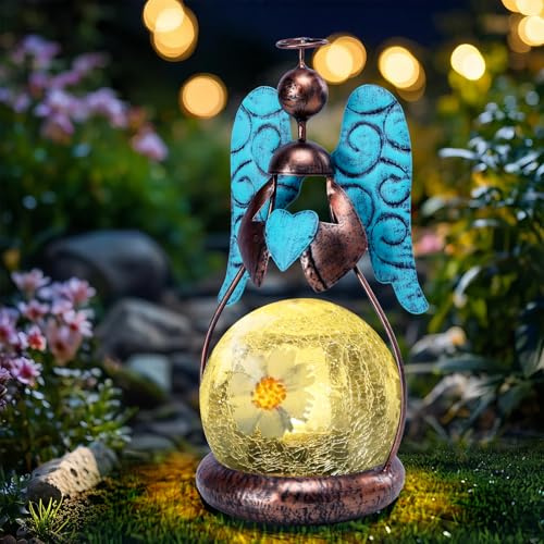 MUMTOP Angel Solar Lights Outdoor Garden Decor Waterproof Fairy Lamp