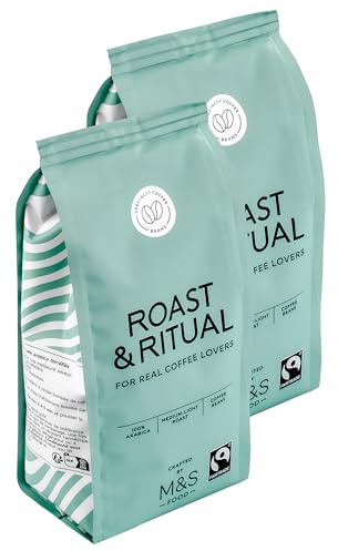 Roast & Ritual Whole Coffee Beans Duo, Medium-Light Roast, 100% Arabica - Set of 2 x 227g