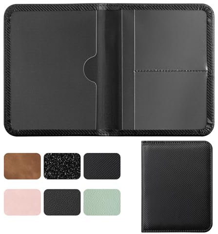 CoBak Kfz Zulassungs Fahrzeugschein Hülle und Versicherungshalter – Magnetverschluss Auto Organizer für das Handschuhfach im, Zubehörtasche für wichtige Dokumente Karten（Carbonfaser Schwarz）