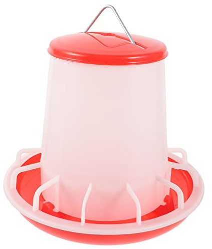 POPETPOP Hühnermast Futterautomat Aus Langlebigem Kunststoff Automatischer Futterspender Für Geflügel Kapazität Mit Abnehmbarer Abdeckung Für Hühner Und Tauben Einfach Zu Reinigen