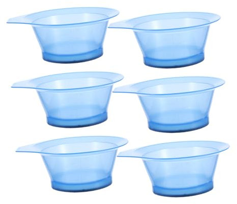 DECORNIJIA 6piezas Bol De Tinte Para Cabello Transparente Recipiente Mezclador Para Coloración Accesorios De Salón Para y Profesionales