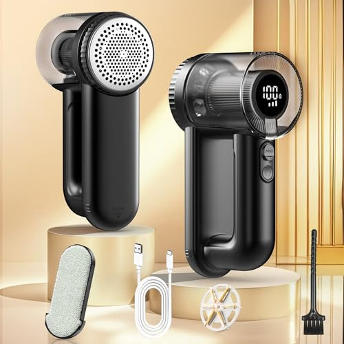 3000mAh Levapelucchi Elettrico, 3 Velocità Rimuovere i Pelucchi Togli Pelucchi Elettrico Ricaricabile per Vestiti e Mobili, Display LED, Lame a 6 Foglie, Spazzola,Ricarica USB Leva Pelucchi Elettronic