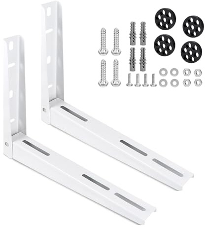 CPROSP 2 st väggkonsol, luftkonditionering, universell 450 × 365 mm, väggfäste, luftkonditionering, utomhusenhet upp till 150 kg, galvaniserat stål, väggkonsol för delad luftkonditionering och