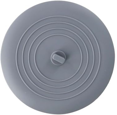 Tapón de Drenaje de Silicona (15,2 cm), Universal, Impermeable, Apto para Bañeras, Lavabos Y Duchas, Sellado (Gris)