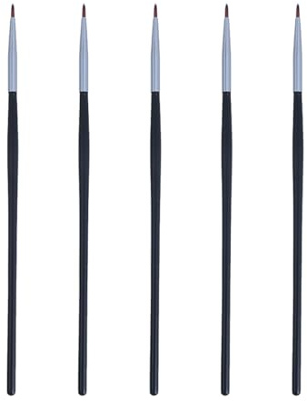 VICASKY 5 Pinceles Delineadores de Ojos y Labios Negro, Aplicadores Finos y Precisos para Maquillaje Profesional y Viajes, Set Compacto para Delinear y Maquillar Estilo Aleatorio
