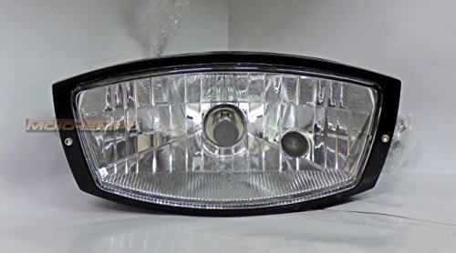 Highsider Motorrad-Scheinwerfer H4 Hauptscheinwerfer Oregon seitlich schwarz