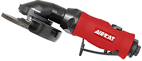AIRCAT 6340 4 1/2 One-Handed Grinder, Small, Red/Black