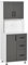 HOMCOM Küchenschrank Hochschrank mit 2 Türen Regal Mikrowellenregal Küchenbuffet mit unterem Aufbewahrungsschrank und 3 Schubladen Kommode Spanplatte Stahl Grau+Weiß 60 x 40 x 160 cm
