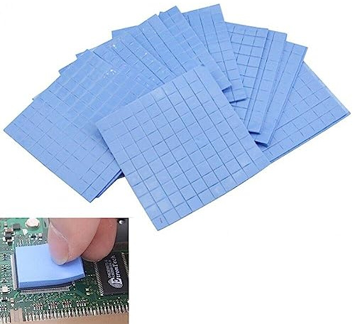 Dinntty 100 Stück Thermal Pad Gpu CPU Kühlkörper Kühlleitfähiges Silikon Thermal Leitfähiges Pad 10 * 10 * 0,5mm zur Wärmeableitung