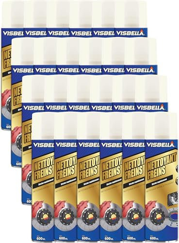 Théo Lot de 24 NETTOYANTS Freins 600 ML, Nettoyant pour Freins Voiture/Moto, Brake - Cleaner, Super-Dégraissant, Ultra-Efficace, Rapide et Puissant