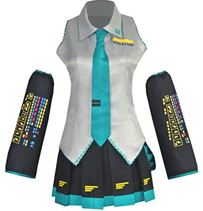 Xinchangda Miku - Disfraz de cosplay para mujer, disfraz de anime Miku, conjunto completo, uniforme de fiesta de Navidad para Halloween