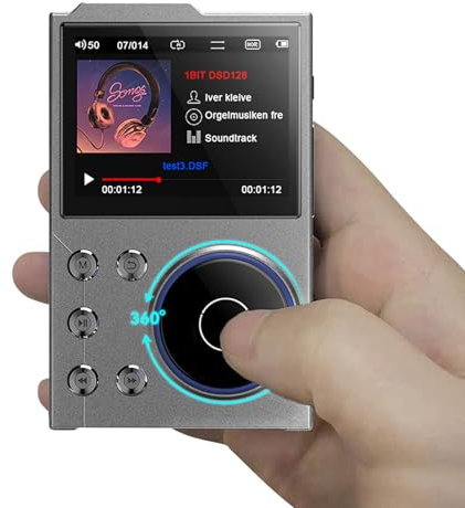 MP3 -spelare med Bluetooth, 2,4 Tums Skärmmusikspelare, Förlustfri Ljudspelare, 750mAh, Byggd i 16 GB -minne, 256 GB Utbyggbart