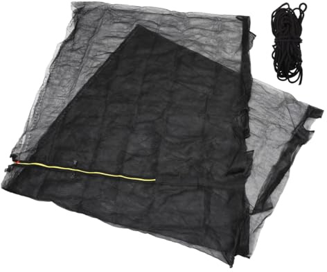 JOINPAYA Rete di Protezione per Salto 10 Piedi Rete Anticaduta in Fibra 6 Pali per Letto Elastico per Sicurezza e Uso Esterno