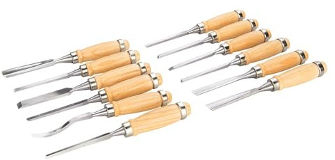 Silverline Wood Carving Set – 12 Piece, 200mm Blades for Detailed Carving & Shaping (250241)
