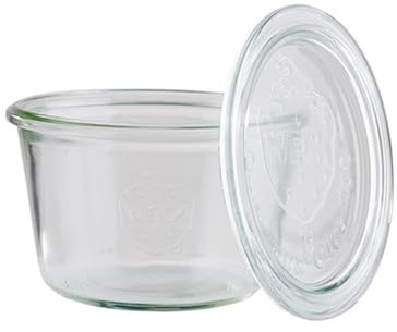 APS 82346 3er-Set Weck-Glas mit Deckel, Einmachglas, Sturzform, 370 ml, Ø 11 cm, Höhe 7,5 cm