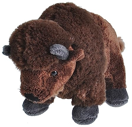 Wild Republic Cuddlekins Mini Bison, Animal en Peluche, 20 cm, Cadeau pour Bébés, Peluche Écologique, Rembourrage Fabriqué à Partir de Bouteilles d’Eau Recyclées