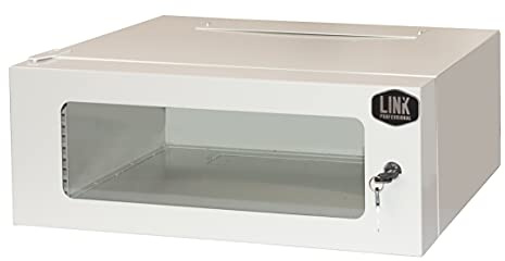 LINK Rack 19 4U Djupt 360 MM Färg Grå med glasdörr (AxDxH): CM 21x36x54