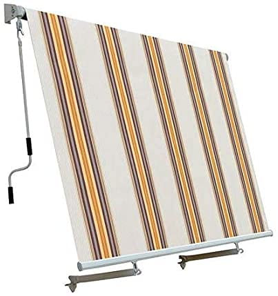 Gruppo Maruccia Tenda da Sole a Caduta con Bracci per balconi 3 x 2,45 Metri Rigata Beige