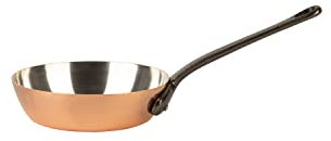 Cuisine Romefort | Sartén de cobre estañado con mango de hierro fundido Ø 16 cm | sartén tradicional de cobre macizo con revestimiento de estaño | Sartén de Francia (16 cm)