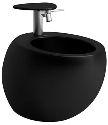 LAUFEN Alessi one Wand-Bidet, 1 Hahnloch, 390x585mm, verdeckter Überlauf, H8309717163041, Farbe: Schwarz Matt