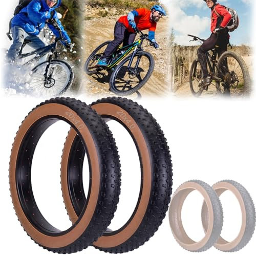 Fahrradreifen, 2 Stück 20x4 Zoll MTB Reifen Fahrrad Mantel Fat Bike Tire Fett Fahrradreifen Fahrrad Mantel Mid-Friction Kompatibel Ersatz Fahrradreifen für Mountain Snow and Beach Bike Verschleißfest