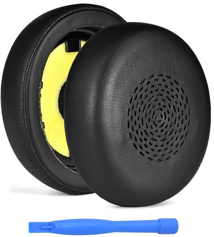 Ersättnings Öronkuddar för Jabra Evolve2 75 Wireless Headset Hörlurar från MMOBIEL - Protein PU Hörlurskuddar - Earpad Cushions (Endast för Jabra Evolve2 75, inte för Evolve 75) – Svart