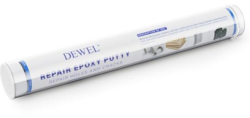 DEWEL Epoxidharz-Knete Powerknete Repair (114 g, weiß) – Universell einsetzbar für Rohre, Metall, Holz, Wände & Keramik – Bohrbar & Schleifbar