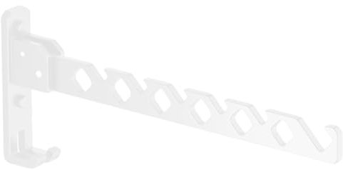 Pasdrucn Wandkleiderhaken Klappbar Mit Leim Und Schrauben, 180°Drehbare Kleiderhaken Kleiderstange, Wand Kleiderständer Kleiderlüfter, Wäschehalter Wand Klappbar Für Balkon (Weiß)