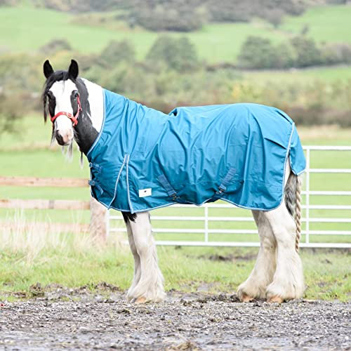 eQuitack Your Passion Is Our Mission Outdoor Winterdecke Turnout 100% Wasserdicht 600D Highneck 100G Fulling Multi Farbe Cobalt Blau - 155cm