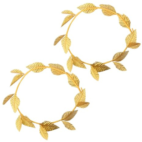 VOANZO 2 st Bladguld Huvudbonad Romersk brudpannband Guldblad Krona Fest Dekoration Utomhus Människor Inga människor Plats Guld Koncept Blommor för kvinnor Flickor