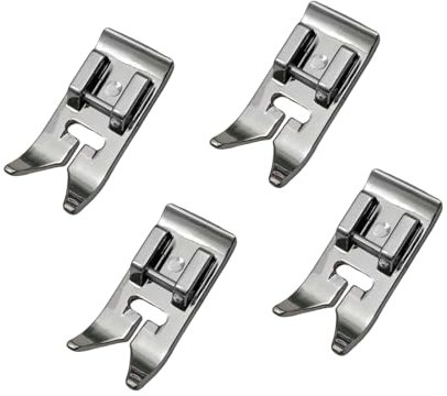 4 Stück Universal Allzweck Nähmaschinen, Nähfuß für Nähmaschine, Multifunktionaler Zickzackfuß und Geradstichfuß, Snap-On Fuß für Haushaltsnähmaschine mit niedrigem Schaft, Allzweckfuß für DIY Nähen
