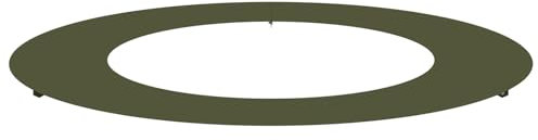 vidaXL adapté pour Anneau d'arbre Plat Vert Olive Ø50 / 80 cm Acier, Décor Moderne pour Jardin et terrasse, Protecteur d'arbre Durable, Accessoire de Jardin, Garde-Racines