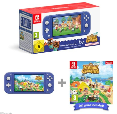 Nintendo Switch Lite (Blue) + Animal Crossing New Horizons