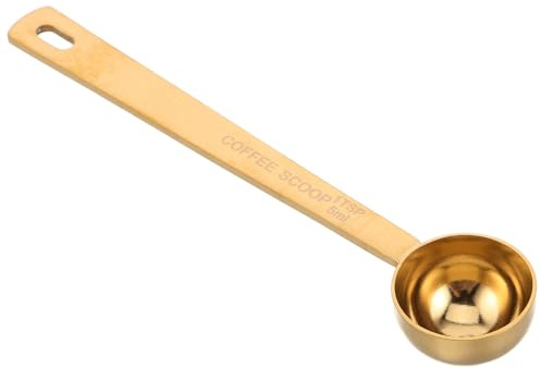 Homoyoyo Cucchiaio Dosatore per Caffè e Latte in Polvere in Acciaio Inox 304 con Manico Lungo, Misurino 5 Ml con Tacche Graduate, Utensile da Cucina per Misurazioni Precise e Uso