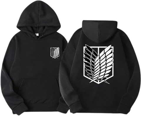 Satdflie Anime Attack on Titan Hoodie Levi Ackerman Frihetsvingar unisex tryck långa ärmar sweatshirt med huva