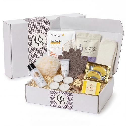New Mum to Be Gifts Pamper Hamper – Baby Shower Gift for Mum, Pregnancy Gifts, Self Care Home Spa Maternity Present with Bath Salts, Foot Masks & Body Cream, Present for Expecting Mum, Wife or Friend