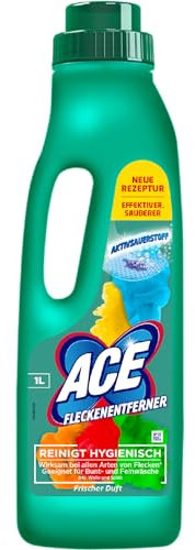 ACE Smacchiatore e protezione del colore 1 litro – Potente pulizia profonda ad ogni lavaggio – ideale anche per capi colorati e delicati – con nuova ricetta