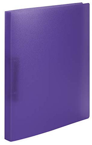 HERMA Ringbuch A4 Violett Lila Transluzent, schmal, 2 Ringe, 25 mm breit, Ringordner aus Kunststoff mit Niederhalter für Kinder, Jungen und Mädchen