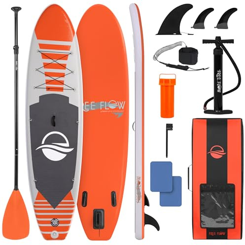 SereneLife Stand Up Paddling Board Set, SUP Board Komplettes Zubehör, Stand Up Paddle Board für Kinder & Erwachsene, Surfbrett & Tragetasche, Paddle Set Anti-Rutsch mit Pumpe, Auflasbares Paddelbrett