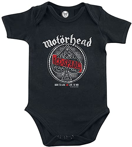 Motörhead Metal-Kids - Red Banner Unisex Body Negro 56/62 100% algodón