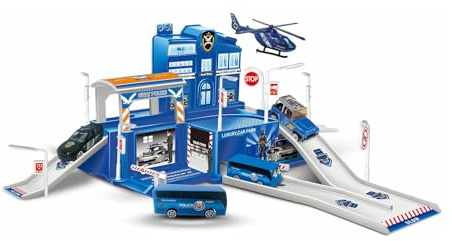 MODELMOVIL Stazione Polizia con 5 Veicoli Die Cast